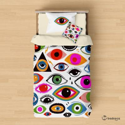 روتختی چاپی تک نفره eyes pattern