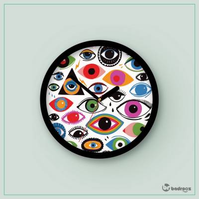 ساعت دیواری  eyes pattern