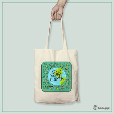 کیف خرید کتان save the earth