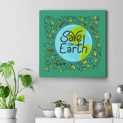 قاب کنواس مربع save-the-earth