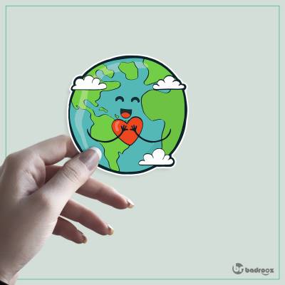 استیکر Love Earth