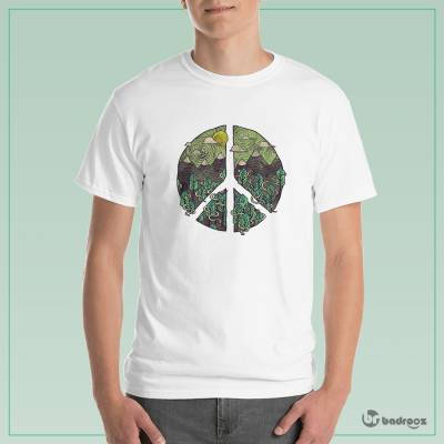 تی شرت مردانه صلح با طبیعت