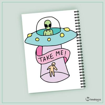 دفتر یادداشت alien-take me