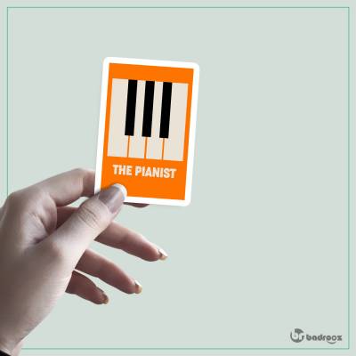 استیکر  orange pianist 11