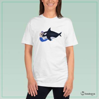 تی شرت زنانه نهنگ و دوست