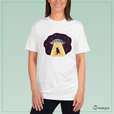 تی شرت زنانه گربه در فضایی