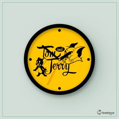 ساعت دیواری  tom and jerry-name