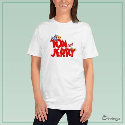 تی شرت زنانه لوگو تام و جری
