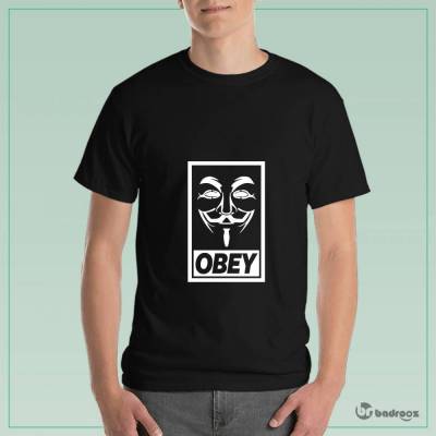 تی شرت مردانه v for vendetta obey 