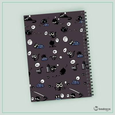 دفتر یادداشت Cool cat pattern