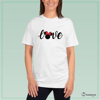تی شرت زنانه love-میکی موس