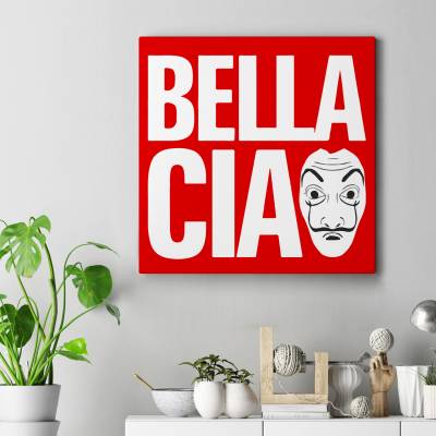 تابلو کنواس مربع La Casa de papel BELLA CIAO