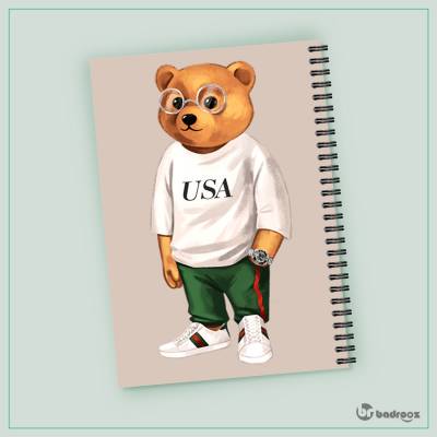 دفتر یادداشت Teddy-cool-usa
