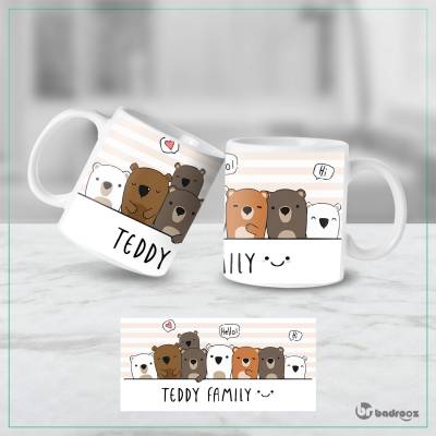 ماگ  teddy family-Bear