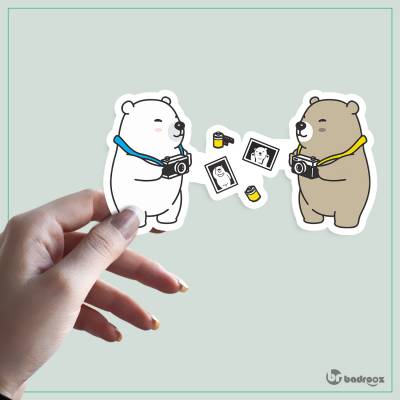 استیکر We Bare Bears-photographer