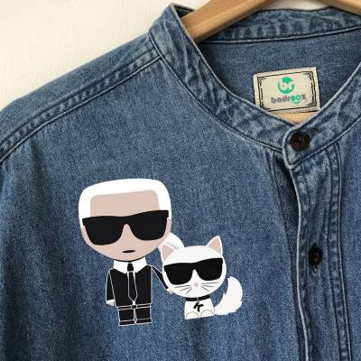 پچ حرارتی  karl lagerfeld & cat 2