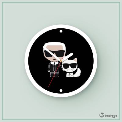 ساعت دیواری  karl lagerfeld & cat 2