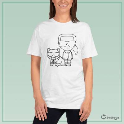 تی شرت زنانه karl lagerfeld & cat
