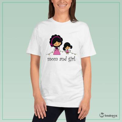 تی شرت زنانه mom and girl