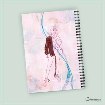 دفتر یادداشت pink stylish girl