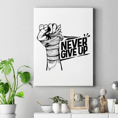 قاب کنواس Never Give Up