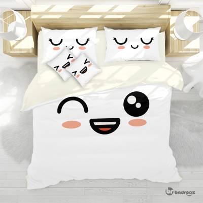 روتختی چاپی دو نفره kawaii -cute emoji faces