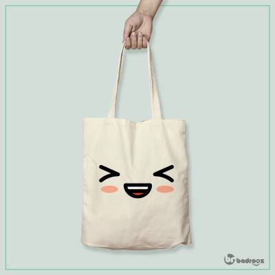 کیف خرید کتان kawaii -cute emoji faces2