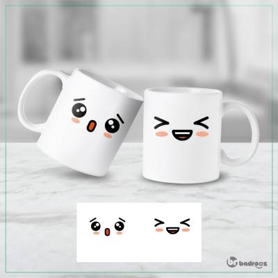 ماگ  kawaii -cute emoji faces3