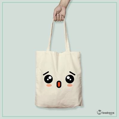 کیف خرید کتان kawaii -cute emoji faces3