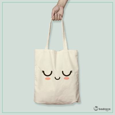 کیف خرید کتان kawaii -cute emoji faces4
