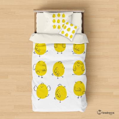 روتختی چاپی یک نفره جوجه طلایی