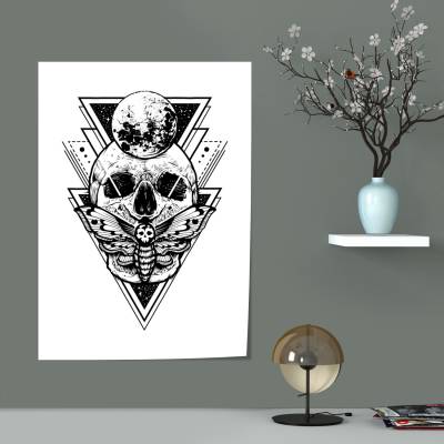 پوستر عکاسی Skull & Earth