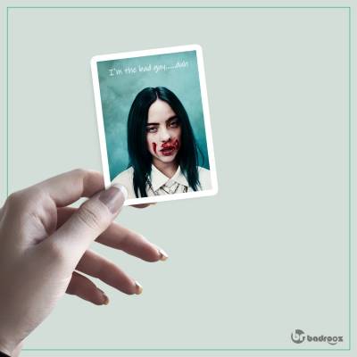 استیکر bad billie eilish