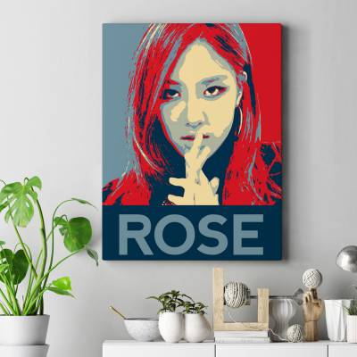 تابلو کنواس رزی بلک پینک rose blackpink