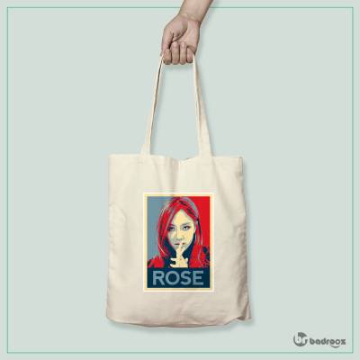 کیف خرید کتان رزی بلک پینک rose blackpink