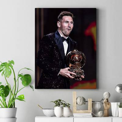 تابلو کنواس lionel messi 2021 Ballon d Or