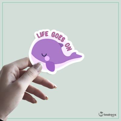 استیکر bts purple whale