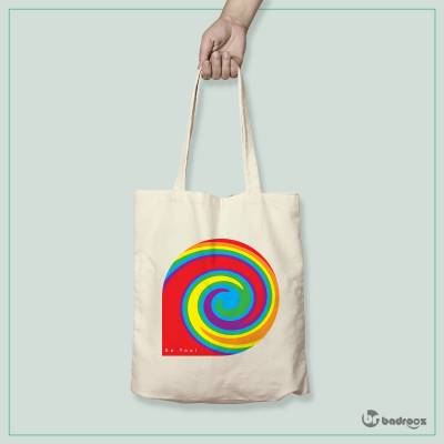 کیف خرید کتان ُSpiral Rainbow
