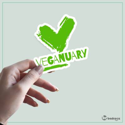 استیکر VEGANUARY