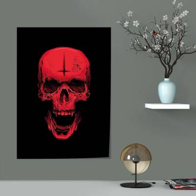 پوستر سیلک alphabet skull E