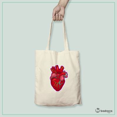 کیف خرید کتان HEART