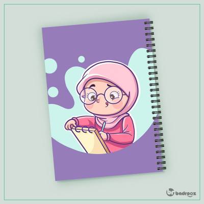 دفتر یادداشت دختر نقاش عینکی