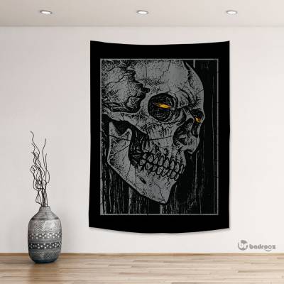 بک دراپ YELLOW EYE SKULL