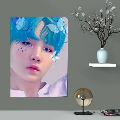 پوستر سیلک suga blue