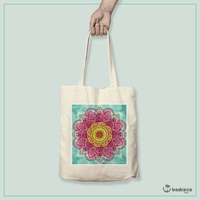 کیف خرید کتان ماندالا رنگی1