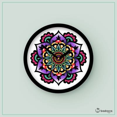 ساعت دیواری  mandala ماندالا رنگی6