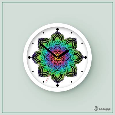 ساعت دیواری  mandala ماندالا رنگی7