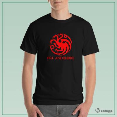 تی شرت مردانه house targaryen