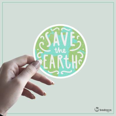 استیکر save the earth 20