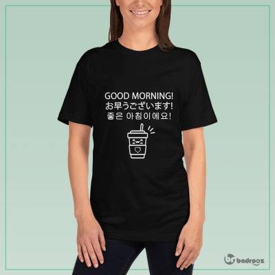 تی شرت زنانه Morning and Coffee